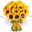 Солнечный привет - букет из подсолнухов 